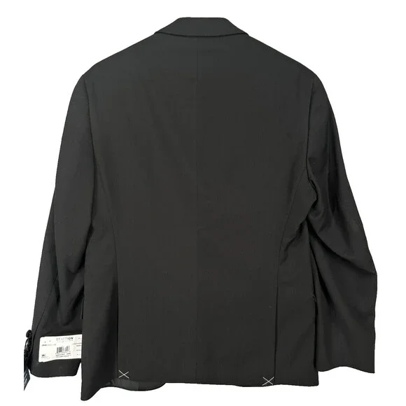 Kenneth Cole Reaction Tuxedo Jacket Men Size 38R Black Slim Fit Ready Flex NWT